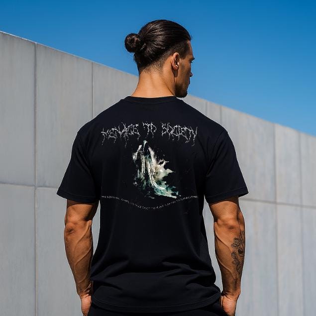 Menace to Society T-Shirt for Men - Motivational Fitness Shirt, Bodybuilding & Weightlifting Gym Tee, Exercise Gift
