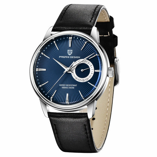 Fashionable PU Leather Strap Men's Quartz Watch