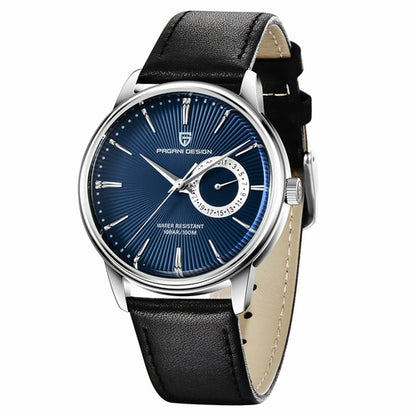 Fashionable PU Leather Strap Men's Quartz Watch