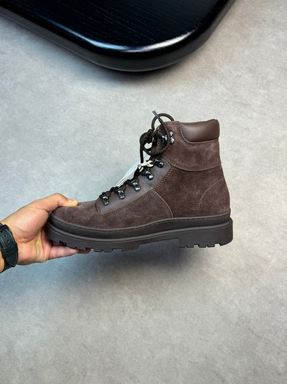 Brunello Cucinelli Premium Suede Leather Luxury Boots