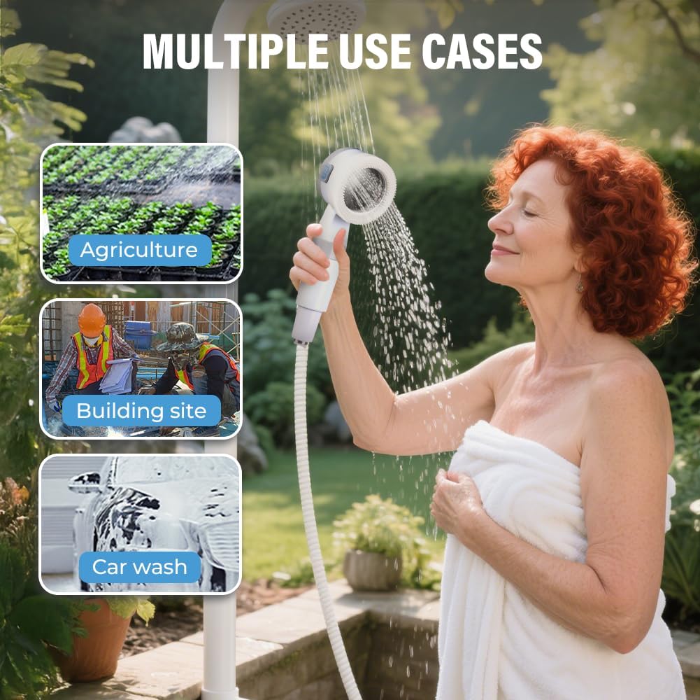AquaBlast Pro™ – Rechargeable Outdoor Shower Pump for Camping, Pets & Cars