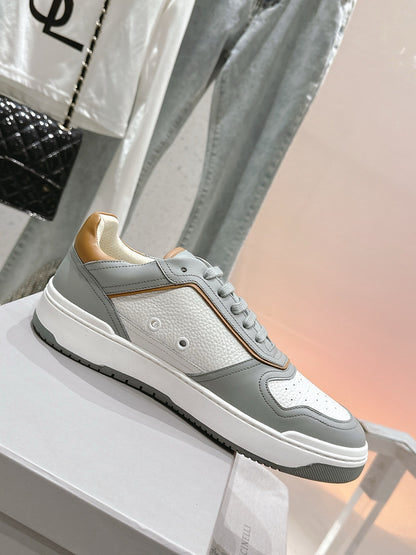 Brunello Cucinelli Men’s Luxury Comfortable Top Sneakers