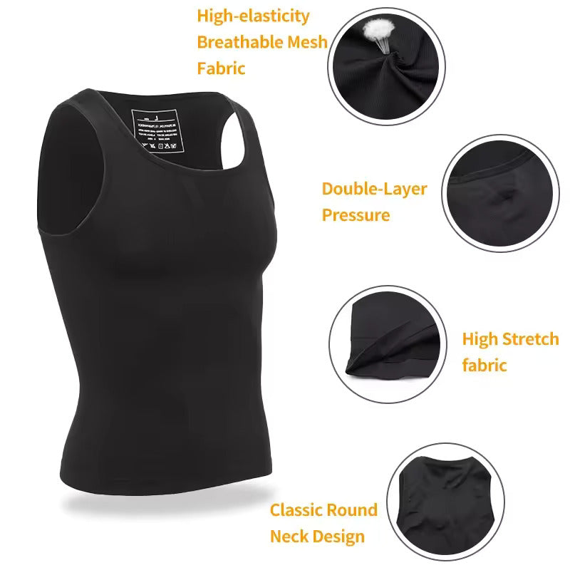 Men’s Instantly Slimming Vest – Shape Chest & Tummy