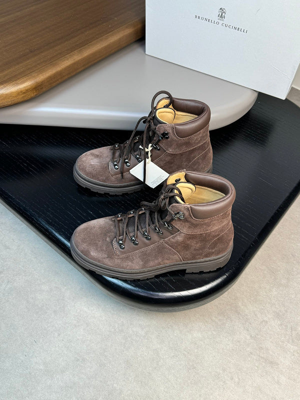Brunello Cucinelli Premium Suede Leather Luxury Boots