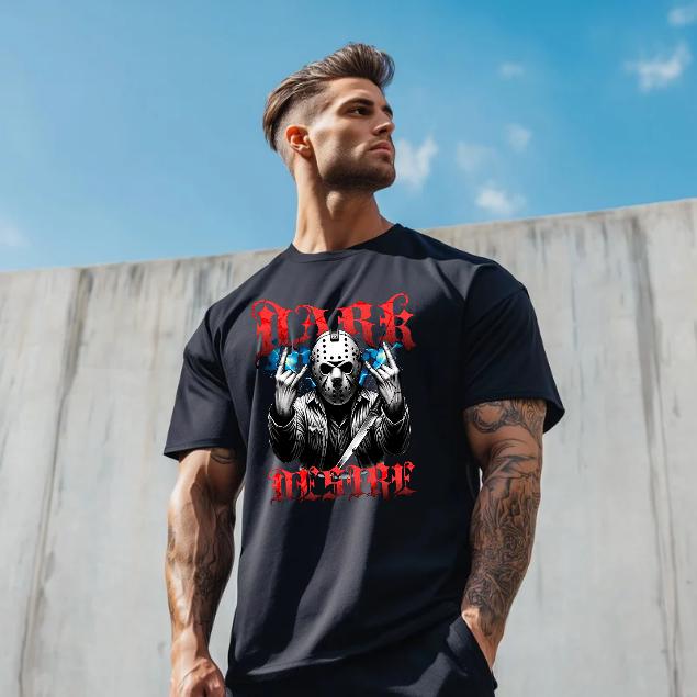 Dark Desire T-Shirt for Men - Motivational Fitness Shirt, Bodybuilding & Weightlifting Gym Tee, Exercise Gift