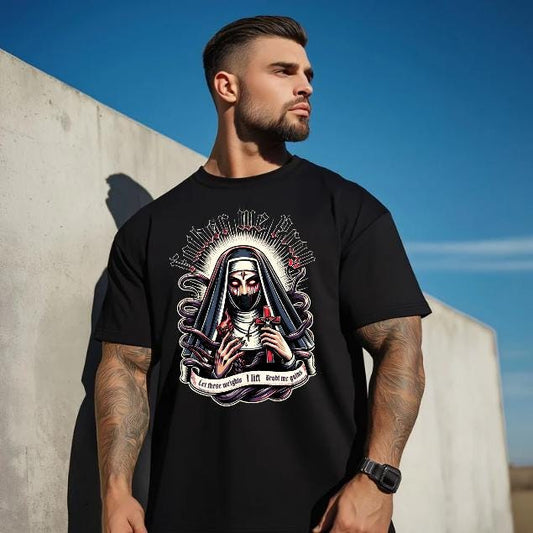 Father We Pray T-Shirt for Men - Motivational Fitness Shirt, Bodybuilding & Weightlifting Gym Tee, Exercise Gift