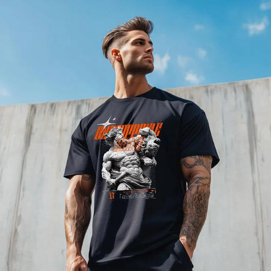 Unstoppable Gains T-Shirt for Men - Motivational Fitness Shirt, Bodybuilding & Weightlifting Gym Tee, Exercise Gift
