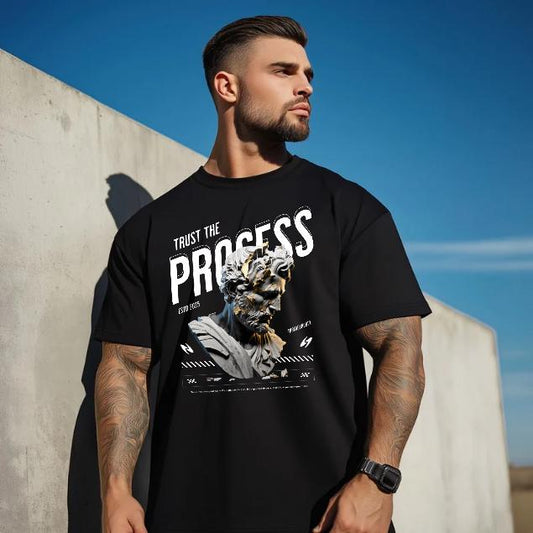 Trust the Process T-Shirt for Men - Motivational Fitness Shirt, Bodybuilding & Weightlifting Gym Tee, Exercise Gift