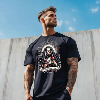 Father We Pray T-Shirt for Men - Motivational Fitness Shirt, Bodybuilding & Weightlifting Gym Tee, Exercise Gift